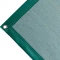 Telo copertura cassone in polietilene, 170 gr/mq. Colore verde. Occhielli tondi 17 mm standard