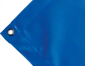 Telo copertura cassone in PVC alta tenacità 650g/mq. Colore blu - cod.CMPVCBL-17T