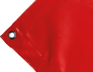 Telo copertura cassone in PVC alta tenacità 650g/mq. Colore rosso - cod.CMPVCR-17T