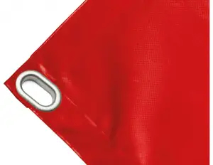 Telo copertura cassone in PVC alta tenacità 650g/mq. Colore rosso - cod.CMPVCR-40O