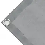 Telo microforato copertura cassone in PVC 280g/mq. Non impermeabile. Colore grigio - cod.CMHSK-40T