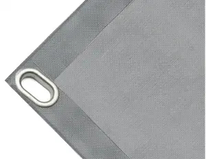 Telo microforato copertura cassone in PVC 280g/mq. Non impermeabile. Colore grigio - cod.CMHSK-40O