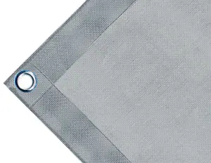 Telo microforato copertura cassone in PVC 280g/mq. Non impermeabile. Colore grigio - cod.CMHSK-23T