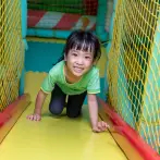 Rete anticaduta per playground o trampolini elastici gialla - cod.PLAYGI