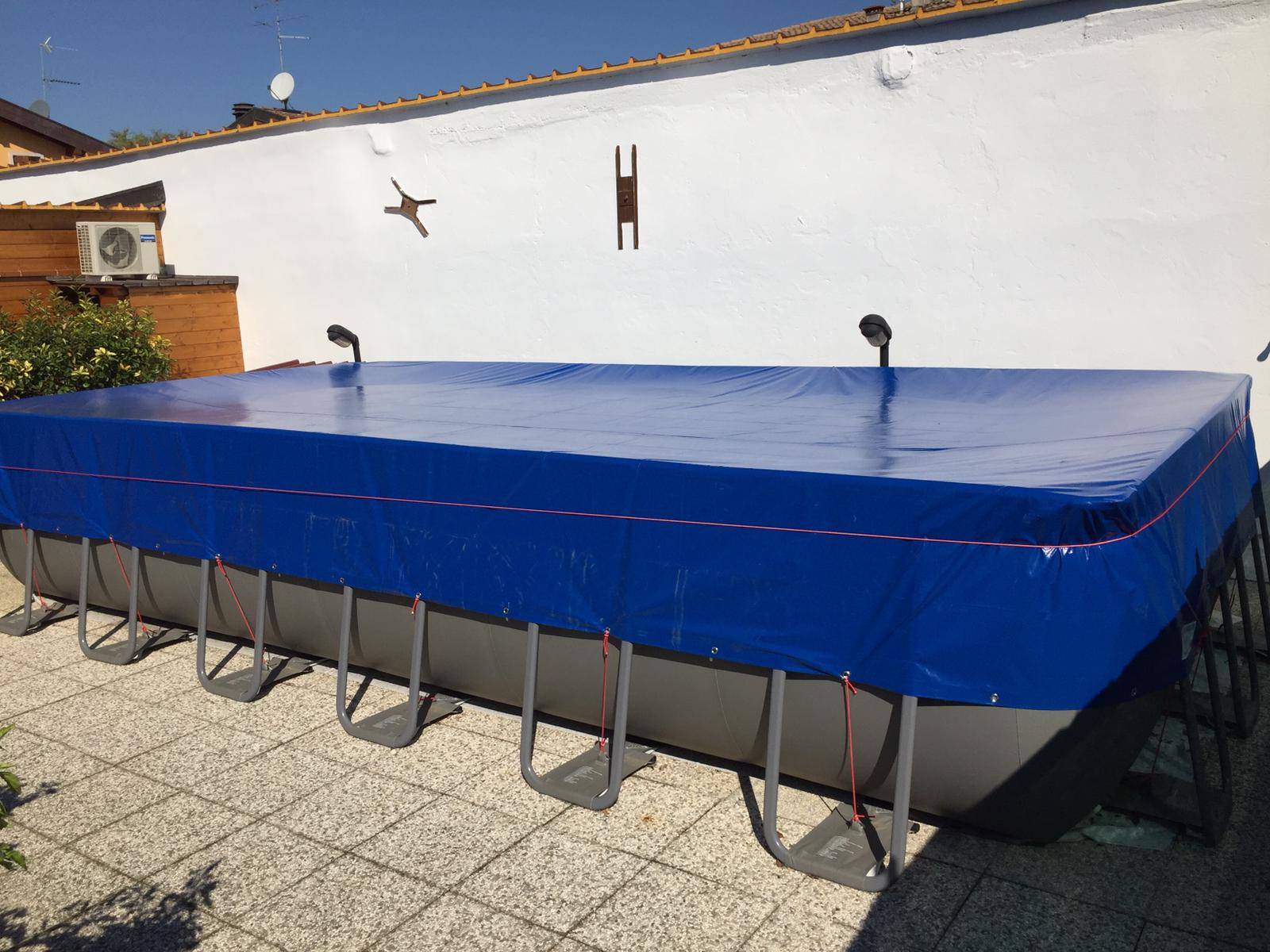 TELO COPERTURA PVC PISCINA FUORI TERRA 549 CM CON FORI DRENAGGIO 58039 TELO COPERTURA PVC PISCINA FUORI TERRA 549 CM CON FORI DRENAGGIO 58039
