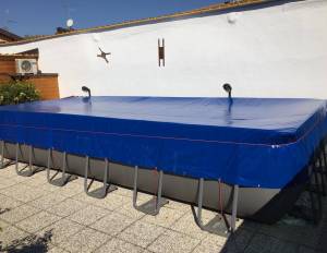 Telo copertura piscina fuori terra in pvc 400 gr/mq - cod.PT400