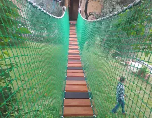 Rete anticaduta per playground o trampolini elastici verde - cod.PLAYVE