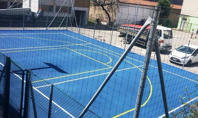 Rete tricolore da canestro basket
