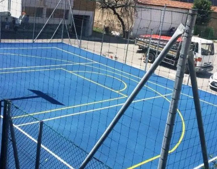 Rete di recinzione campi da basket colore verde