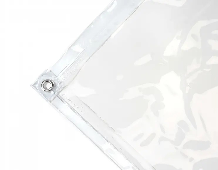 Telo crystal trasparente copertura gazebi, tettoie e pergolati. Trasparente e impermeabile con occhielli. 620 gr/mq