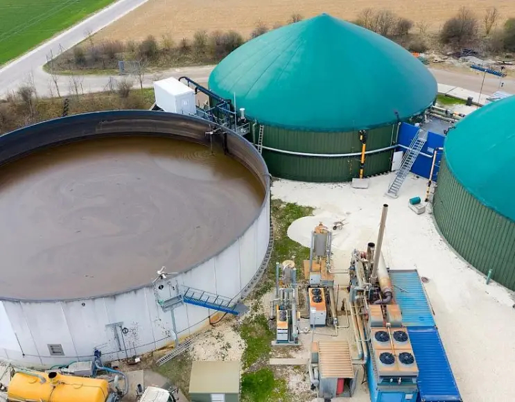 Rete di copertura per impianti biogas