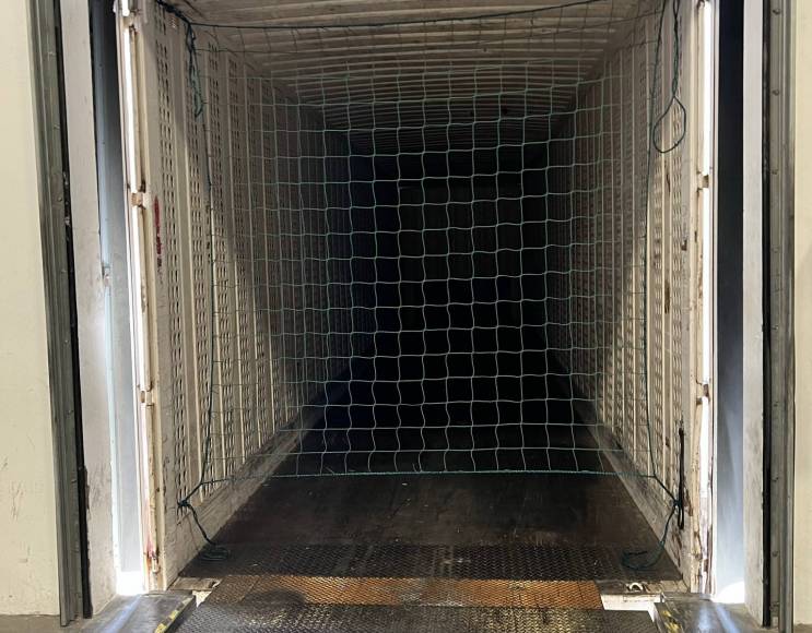 Rete anticaduta contenitiva  carico container  120 mm standard