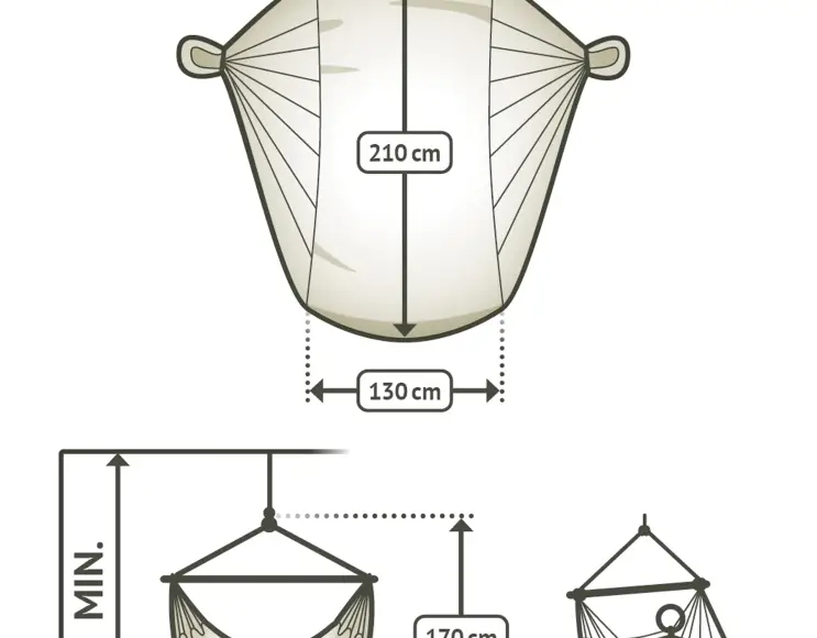 Amaca sedia pensile modello CEDRO
