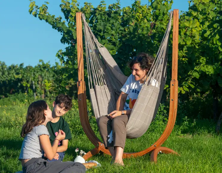 SUPPORTO  PER SEDIA PENSILE IN LEGNO