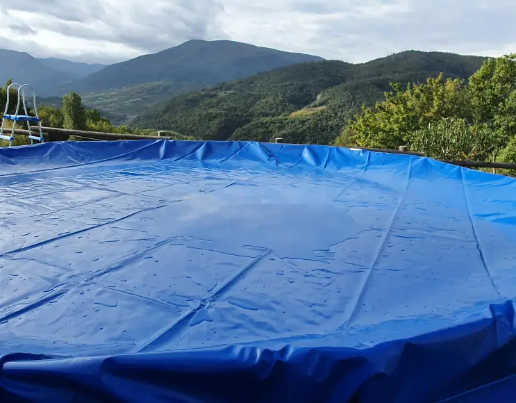 TELO COPERTURA PISCINA TONDA PVC 400 GR/MQ CON OCCHIELLI