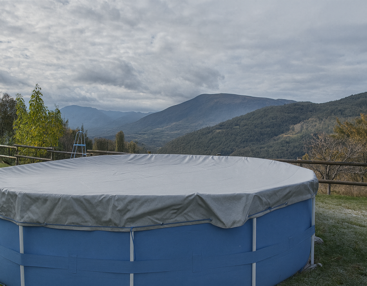 TELO COPERTURA PISCINA TONDA PVC 400 GR/MQ CON OCCHIELLI