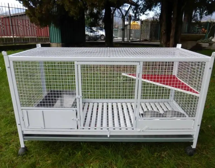 Gabbia cani e gatti 120x50 cm a due posti con gambe