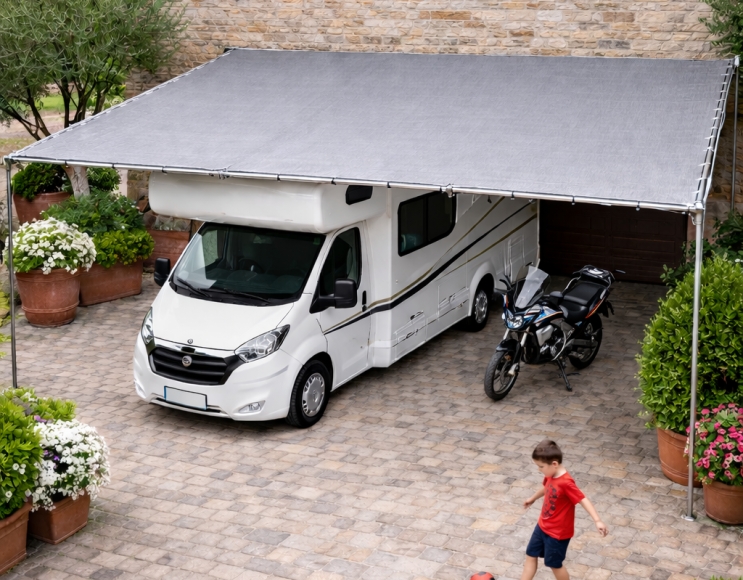 Telo antigrandine Auto e Camper Antistrappo e Ombreggiante Grigio