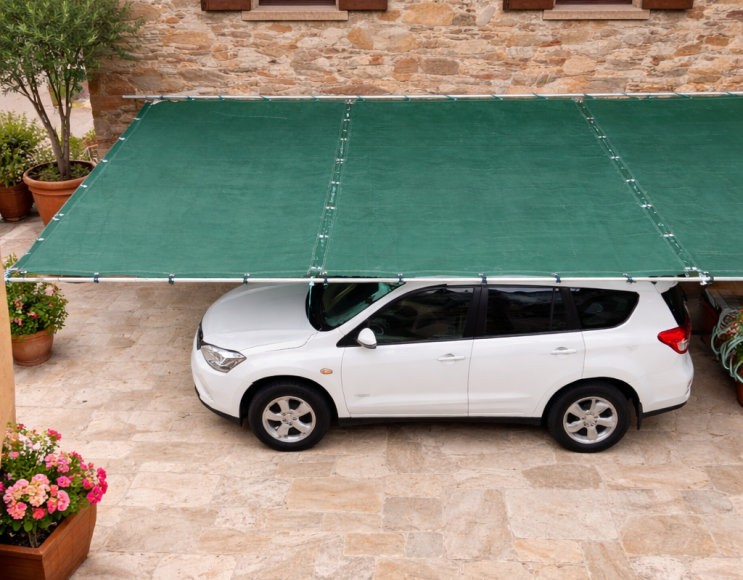 Telo Antigrandine Auto e Camper Antistrappo e Ombreggiante Verde