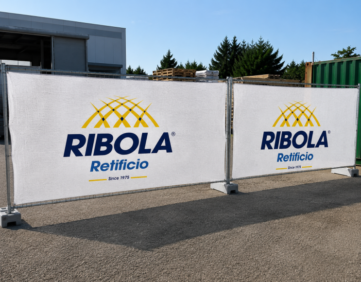 Teli di delimitazione per cantiere personalizzabili con scritte e loghi  dimensione 3.40x1.75